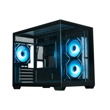 XASTRA QW500M 3ARGB-C10-UC, mATX, Aquarium, 3x120mm ARGB, Black, QW500M-3FM12A-C10-UC