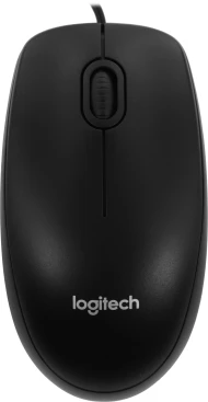Logitech B100, проводная, 1000dpi, черный