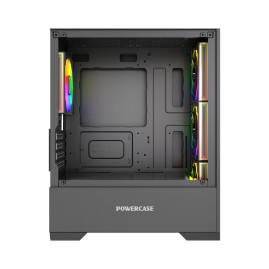 Powercase Mistral Micro B315, mATX, 4x120mm ARGB, Black, CMMB315-A4