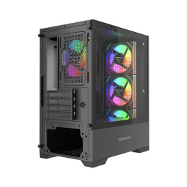 Powercase Mistral Micro B315, mATX, 4x120mm ARGB, Black, CMMB315-A4