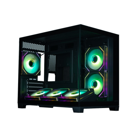 XASTRA QW500M 6ARGB-C10-UC, mATX, Aquarium, 6x120mm ARGB, Black, QW500M-6FM12A-C10-UC