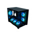 XASTRA QW500M 6ARGB-C10-UC, mATX, Aquarium, 6x120mm ARGB, Black, QW500M-6FM12A-C10-UC