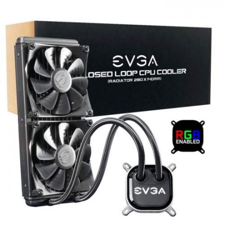 EVGA CLC 280, LGA115X/1200/1700/AM4/AM5, 400-HY-CL28-V1, черный