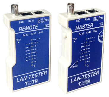 Тестер кабельный Lanmaster TWT-TST-200 белый/серый