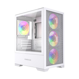 Powercase Mistral Micro B315W, mATX, 4x120mm ARGB, White, CMMB315W-A4
