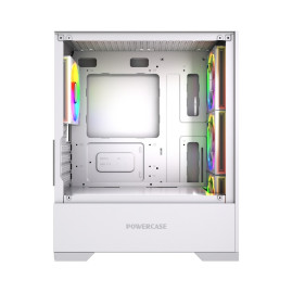 Powercase Mistral Micro B315W, mATX, 4x120mm ARGB, White, CMMB315W-A4