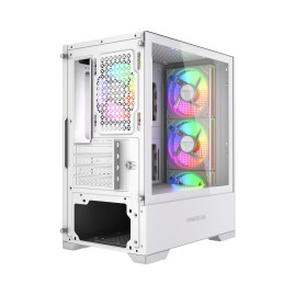 Powercase Mistral Micro B315W, mATX, 4x120mm ARGB, White, CMMB315W-A4