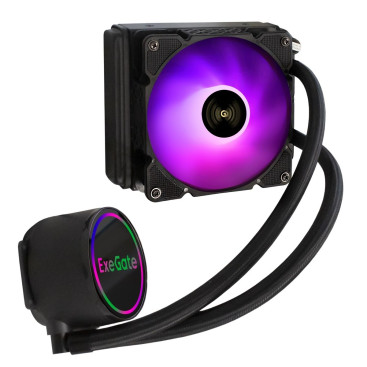 ExeGate BlackWater-120.PWM.ARGB, LGA1700/1200/115X/AM5/AM4, EX293456RUS, черный