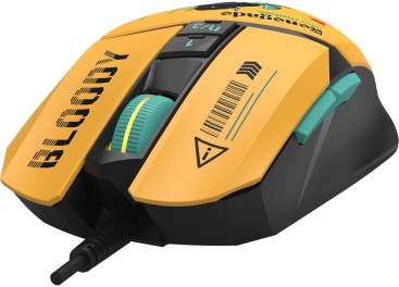 A4Tech Bloody W63 Max Renegade, проводная, 12000dpi, желтый/рисунок