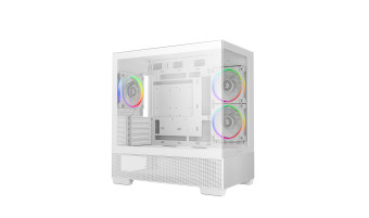 Deepcool CG380 3F WH, mATX, Aquarium, 3x120mm ARGB, White