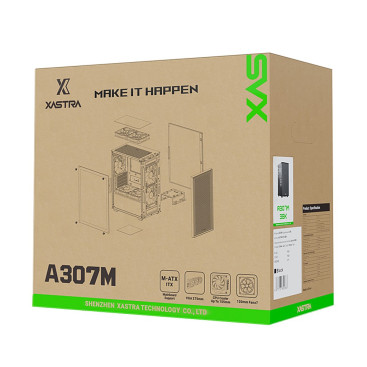 XASTRA A307M 3BK, mATX, 3x120mm, Black, A307M-3FC12BK