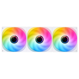 Вентилятор JONSBO ZW-140WR (3 in 1) 420х140х26мм REVERSE (16шт/кор, PWM, ARGB LED, 800-1400об/мин, белый) Retail