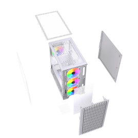 Powercase Mistral Micro C4W ARGB, mATX, 4x120mm ARGB, White, CMMCW-A4