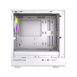 Powercase Mistral Micro C4W ARGB, mATX, 4x120mm ARGB, White, CMMCW-A4