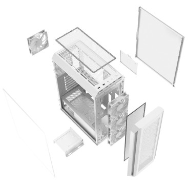 XPG VALOR AIR Plus, ATX, 4x120mm ARGB, White, VALORAIRPLUSMTA-WHCWW