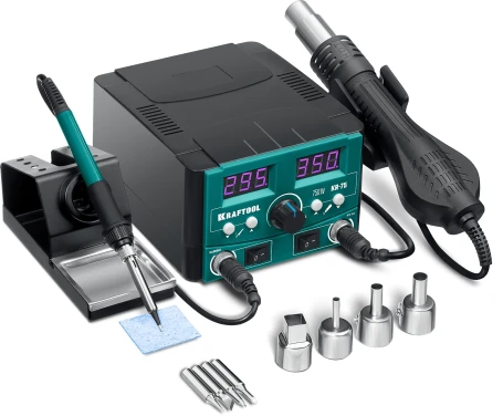 Паяльная станция Kraftool KR-75 электрич. 750Вт макс.t=480 (55340)