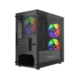 Powercase Mistral Micro D3B ARGB V2, mATX, 3x120mm ARGB, Black, CMMDB-A3-V2
