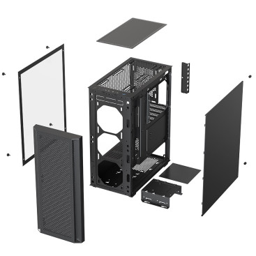 XASTRA A311 4FRGB, ATX, 4x120mm FRGB, Black, A311-4FR12F