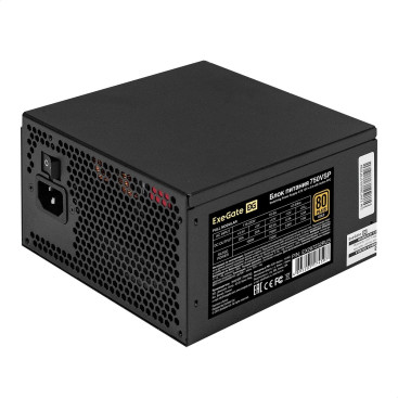 Exegate 750VSP, 750W, 80 PLUS Gold, EX297232RUS, черный