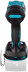 Гайковерт Makita DTW300Z аккум. патрон:квад.1/2"