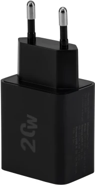 Сетевое зар./устр. Digma DGW2D 20W 3A+1A (PD+QC) USB-C/USB-A универсальное черный (DGW2D0F110BK)
