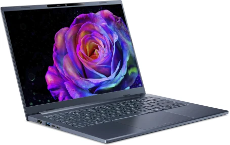 Ноутбук Acer Swift Go 14 AI SFG14-75-77RL Core Ultra 7 256V 16Gb SSD1Tb Intel Arc 140V 14" OLED WUXGA (1920x1200) без ОС blue WiFi BT Cam (NX.JNBCD.008)