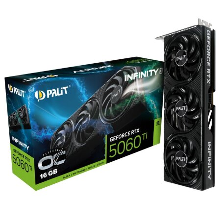 Palit NVIDIA GeForce RTX 5060 Ti INFINITY 3 OC 16GB GDDR7 128bit 3xDP HDMI 3FAN (NE7506TS19T1-GB2061S)