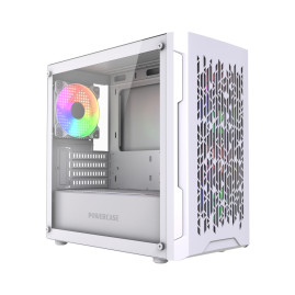 Powercase Mistral Micro D3W ARGB V2, mATX, 3x120mm ARGB, White, CMMDW-A3-V2