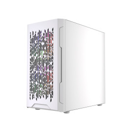 Powercase Mistral Micro D3W ARGB V2, mATX, 3x120mm ARGB, White, CMMDW-A3-V2