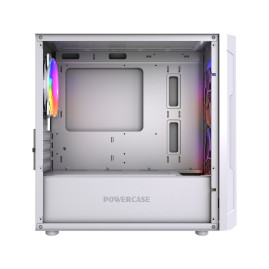 Powercase Mistral Micro D3W ARGB V2, mATX, 3x120mm ARGB, White, CMMDW-A3-V2