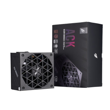 1STPLAYER ACK BRONZE 650W, ATX 3.1, 80 PLUS Bronze, PCIe 5.1, Black, HA-650AA2