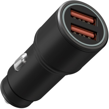Автомобильное зар./устр. Wiiix UCC-4-2-05-96 12W 3A+2.4A (PD+QC) 2xUSB универсальное черный