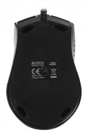 A4Tech V-Track Padless N-500F, проводная, 1200dpi, черный