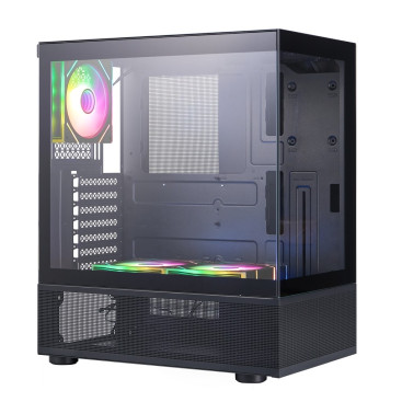 1STPLAYER MIKU Mi7-A ARGB, ATX, 3x120mm ARGB, Black, Mi7-A-BK-2FC7R-1FC7