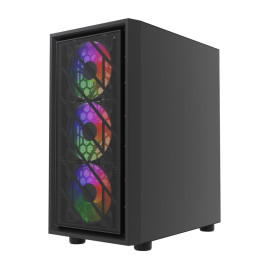 Powercase Mistral Micro EM16, mATX, 4x120mm FRGB, Black, CMMEM16B-L4