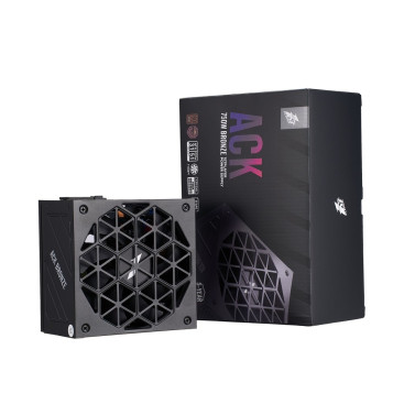 1STPLAYER ACK BRONZE 750W, ATX 3.1, 80 PLUS Bronze, PCIe 5.1, Black, HA-750AA2