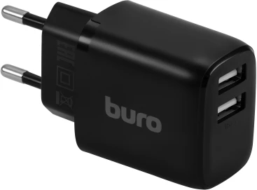 Сетевое зар./устр. Buro BUWH1 15.5W 3.1A 2xUSB универсальное черный (BUWH15S200BK)