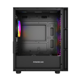 Powercase Mistral Micro EM17, mATX, 4x120mm ARGB, Black, CMMEM17B-A4