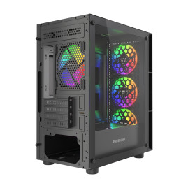 Powercase Mistral Micro EM17, mATX, 4x120mm ARGB, Black, CMMEM17B-A4