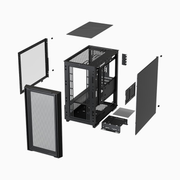 XASTRA A400M 3FRGB, mATX, 3x120mm FRGB, Black, A400M-2FC14F-1FC12F