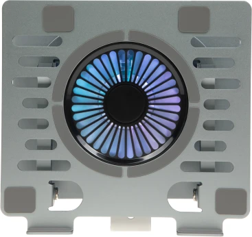Подставка для ноутбука Digma D-NCP170-1xRGB110-360 17" 240x230x50мм 28дБ 2xUSB 1x 110ммFAN 940г Fan-control алюминий серый