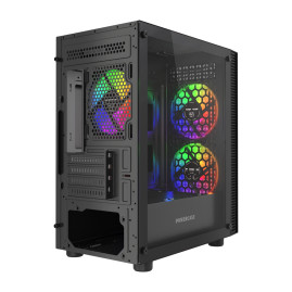 Powercase Mistral Micro EM18, mATX, 3x120mm ARGB, Black, CMMEM18B-A3