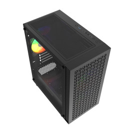 Powercase Mistral Micro EM18, mATX, 3x120mm ARGB, Black, CMMEM18B-A3