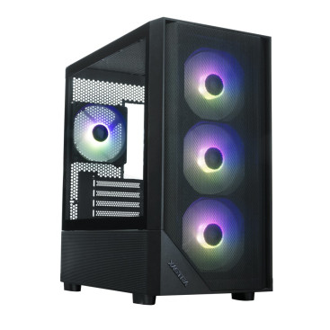XASTRA A401M 4ARGB-V2, mATX, 4x120mm ARGB, Black, A401M-V2-4FC12A