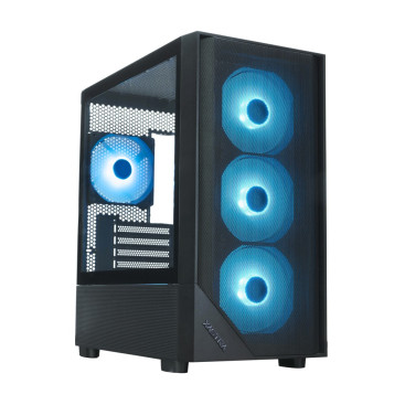 XASTRA A401M 4ARGB-V2, mATX, 4x120mm ARGB, Black, A401M-V2-4FC12A