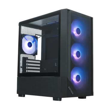 XASTRA A401M 4ARGB-V2, mATX, 4x120mm ARGB, Black, A401M-V2-4FC12A