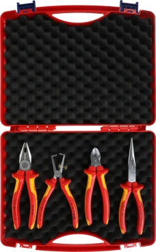 Набор инструментов Knipex KN-002015 4 предмета диэлектр.покр. (жесткий кейс)