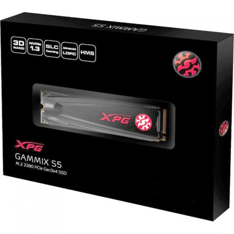 ADATA XPG GAMMIX S5 1TB M.2 2280 PCIe Gen3x4 2100/1400 AGAMMIXS5-1TT-C