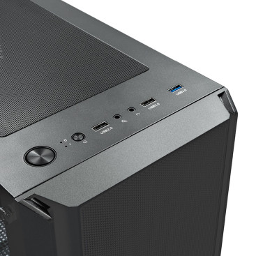 XASTRA A402M 4ARGB, mATX, 4x120mm ARGB, Black, A402M-4FC12A-BK