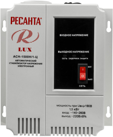 Стабилизатор напряжения Ресанта АСН-1500Н/1-Ц 1.5кВА однофазный серый (63/6/20)